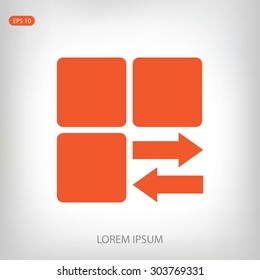 Infographic styled vector  cube with arrow