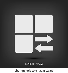 Infographic styled vector  cube with arrow