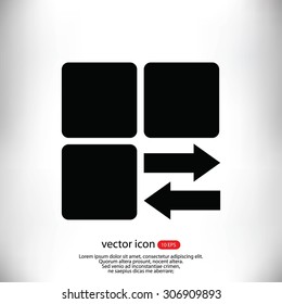 Infographic styled vector  cube with arrow