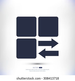 Infographic styled vector  cube with arrow