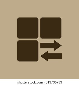 Infographic styled vector  cube with arrow