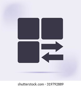 Infographic styled vector  cube with arrow