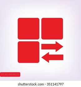 Infographic styled vector  cube with arrow