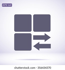 Infographic styled vector  cube with arrow