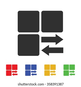 Infographic styled vector  cube with arrow