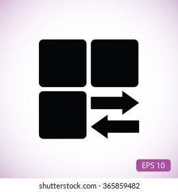 Infographic styled vector  cube with arrow