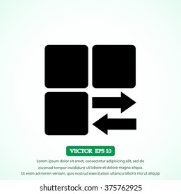 Infographic styled vector  cube with arrow