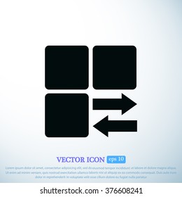 Infographic styled vector  cube with arrow