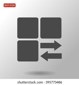 Infographic styled vector  cube with arrow