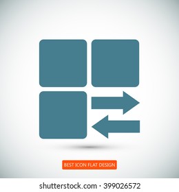 Infographic styled vector  cube with arrow