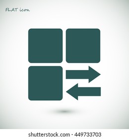 Infographic styled vector  cube with arrow