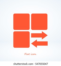 Infographic styled vector cube with arrow, vector best flat icon, EPS