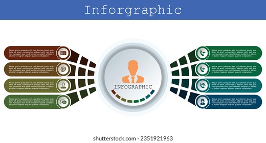 Ilustración de fichas infográficas para el vector EPS10