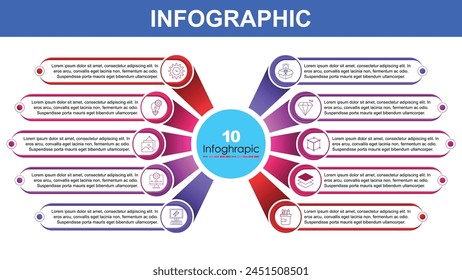Pestañas Infográficas para Diseño de Vectores