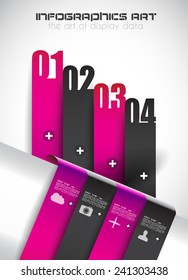 Infographic teamwork and brainsotrming with Flat style. A lot of design elements are included: computers, mobile devices, desk supplies, pencil, sheets, documents and so on