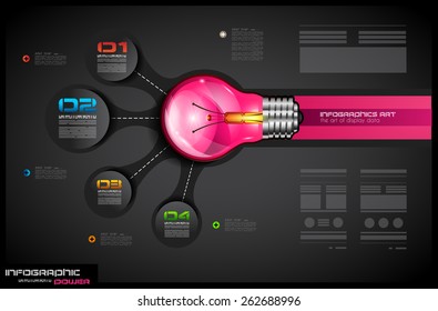 Infographic teamwork and brainstorming with Flat style. A lot of design elements are included: computers, mobile devices, desk supplies, pencil,coffee mug, sheets,documents and so on
