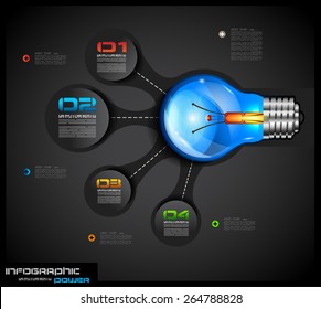 Trabalho em equipe infográfico e brainstorming com estilo plano. Muitos elementos de design estão incluídos: computadores, dispositivos móveis, suprimentos de mesa, lápis, caneca de café, folhas, documentos e assim por diante