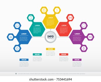 Infographic of technology or education process with 5 steps. Business concept with 5 options. Web Template of a pyramidal chart, diagram or presentation. Part of the report with new icons set