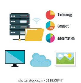 infographic technology flat icons