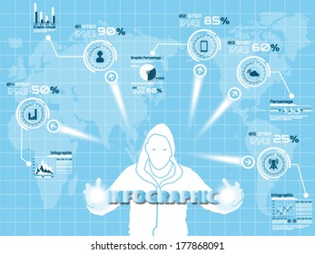 INFOGRAPHIC TECHNOLOGY FUTURISTIC MODERN BUSINESS 10