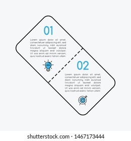 Infographic template with 2 options. Flowchart. Vector 