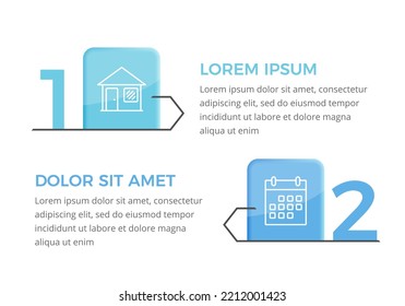 Infographic template with 2 options with place for your icons and text, vector eps10 illustration