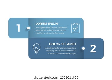 Infographic template with 2 options with place for your icons and text, vector eps10 illustration