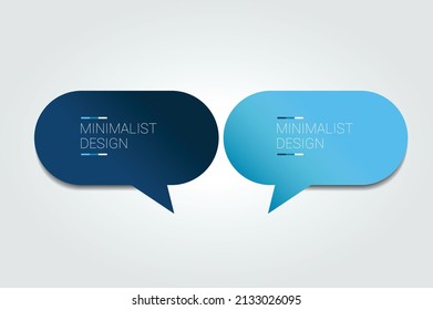 Infographic template with 2 speech bubbles. 