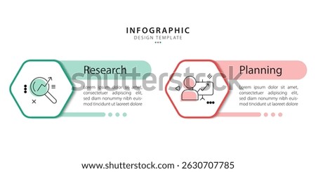 Infographic template. 2 Step timeline journey. Process diagram, 2 options on white background, Infograph elements vector illustration.