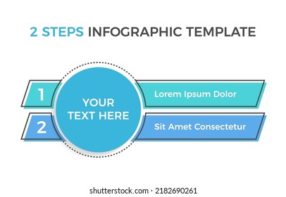 Infographic template with 2 steps or options, vector eps10 illustration