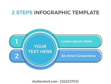 Infographic template with 2 steps or options, vector eps10 illustration
