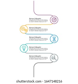 Infographic template with 3, 4, 5, 6 options. Can be used as a chart, diagram, graph, workflow layout, for web, report, business infographics.