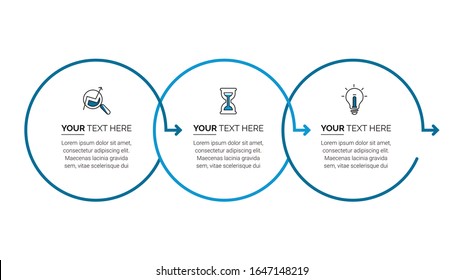 Infographic template with 3, 4, 5, 6 options. Can be used as a chart, diagram, graph, workflow layout, for web, report, business infographics.