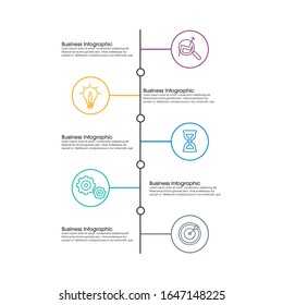 Infographic template with 3, 4, 5, 6 options. Can be used as a chart, diagram, graph, workflow layout, for web, report, business infographics.