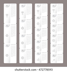 infographic template with 3, 4, 5, 6 steps