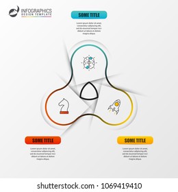 Infographic template with 3 options. Business concept. Vector illustration