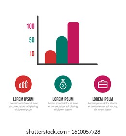 Infographic template with 3 options. Can be used for workflow layout, report and business presentation