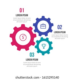 Infographic template with 3 options. Can be used for workflow layout, report and business presentation