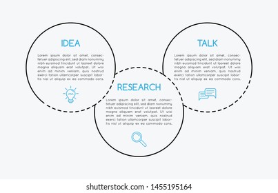 Infographic template with 3 options. Vector