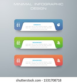 Infographic template with 3 options, workflow, process chart,Timeline infographics design vector can be used for workflow layout, diagram, annual report, web design, steps or processes. - Vector