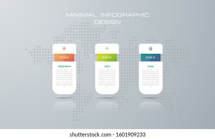 Infographic template with 3 options, workflow, process chart,Timeline infographics design vector can be used for workflow layout, diagram, annual report, web design, steps or processes. - Vector
