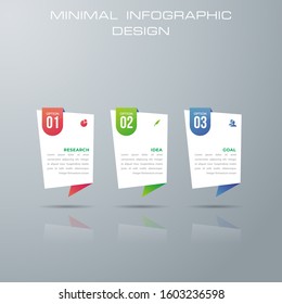 Infographic template with 3  options; workflow; process chart; Timeline infographics design vector can be used for workflow layout; diagram; annual report; web design; steps or processes. - Vector
