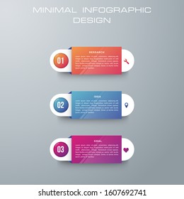 Infographic template with 3 options, workflow, process chart,Timeline infographics design vector can be used for workflow layout, diagram, annual report, web design, steps or processes. - Vector
