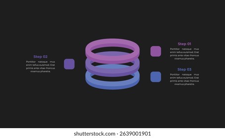 Infographic Template with 3 Stacked Layers