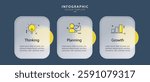 Infographic template 3 step timeline isolated background, Glassmorphic flat simple design. presentation graph. Business workflow layouts creator 3 options, Presentations vector illustration.