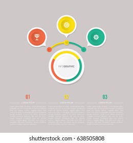 infographic template with 3 steps