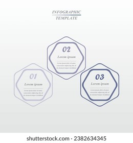 Infographic template with 3 steps, options, parts or processes.