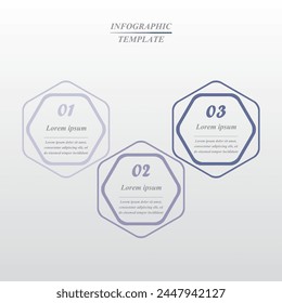 Plantilla infográfica con 3 pasos, opciones, piezas o procesos.