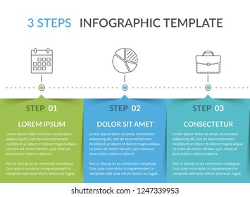 Infographic template with 3 steps, workflow, process chart, vector eps10 illustration