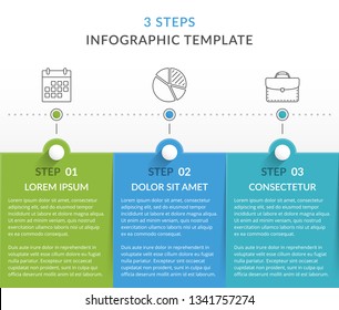 Infographic Template With 3 Steps, Workflow, Process Chart, Vector Eps10 Illustration